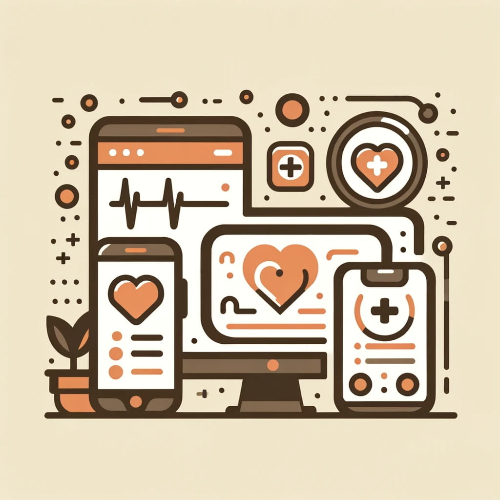 Healthcare being done on electronic devices